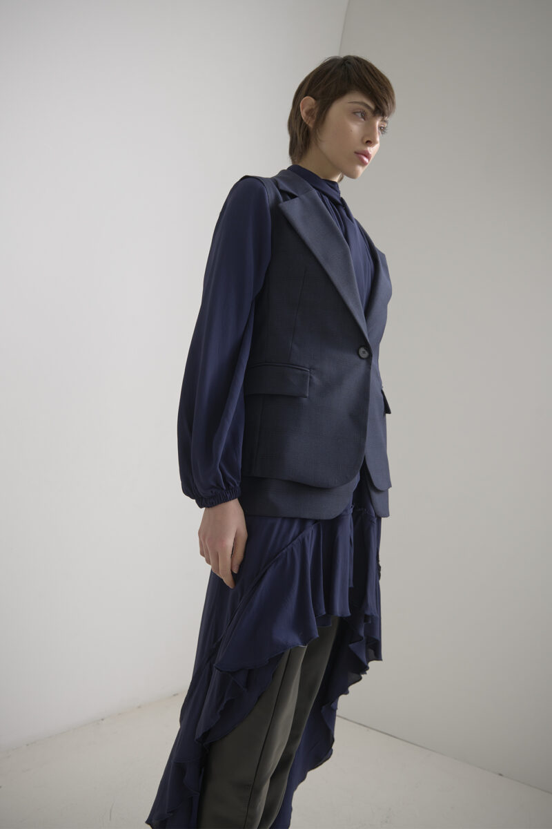 ASYMMETRICAL VISCOSE DRESS - Image 7