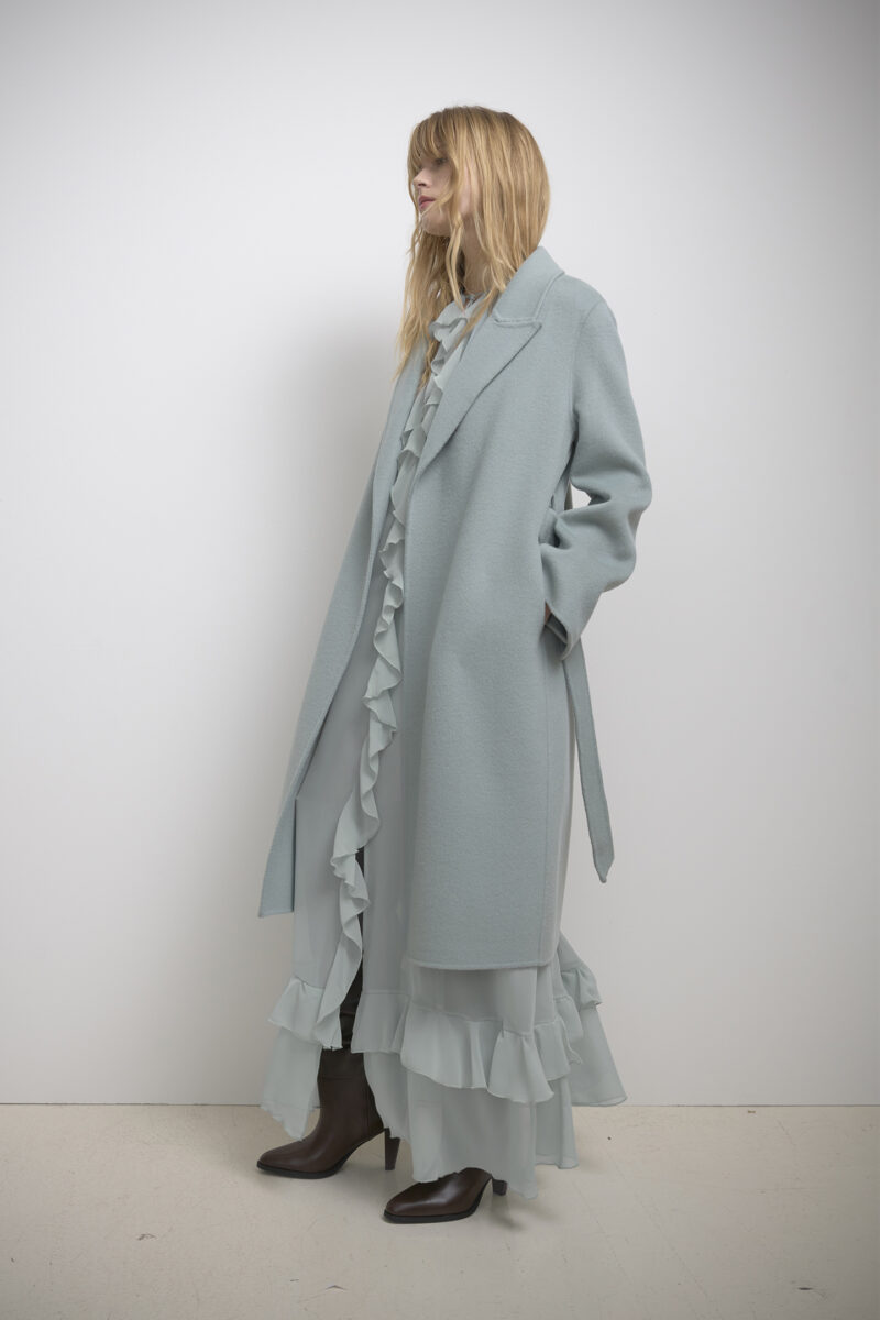 CAPPOTTO IN LANA CON CINTURA - immagine 2