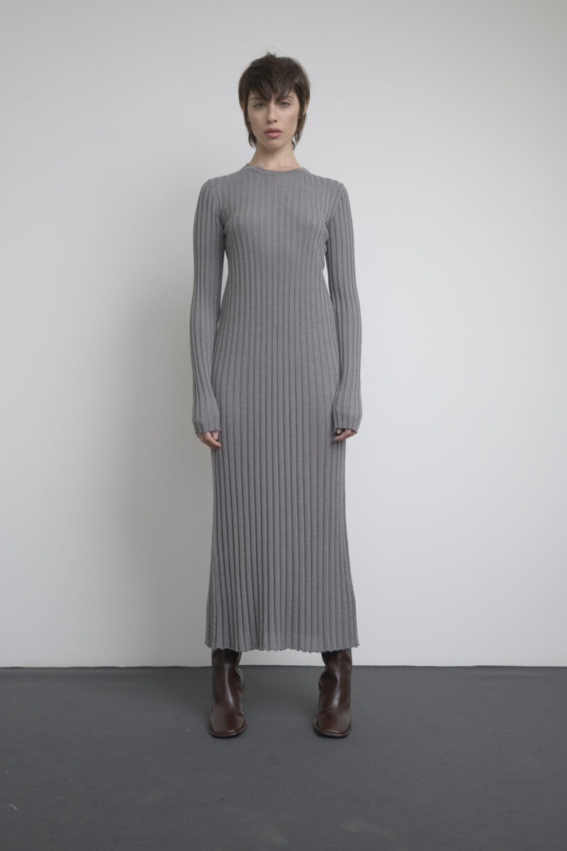 RIBBED WOOL KNIT DRESS - Image 2