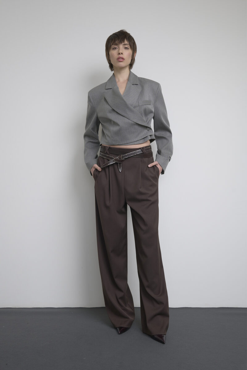 CROPPED JACKET WITH PIPED PATTERN - Image 5