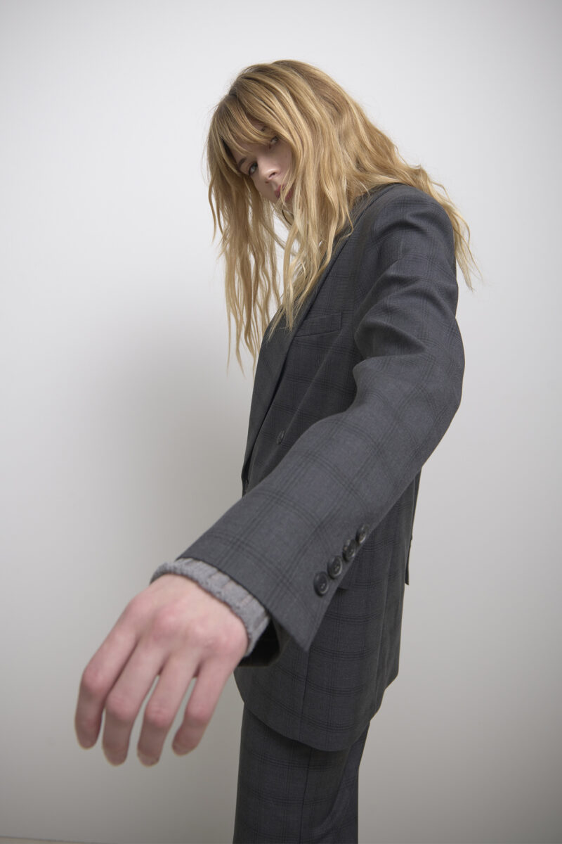 WOOL JACKET WITH CHECK PATTERN - Image 3