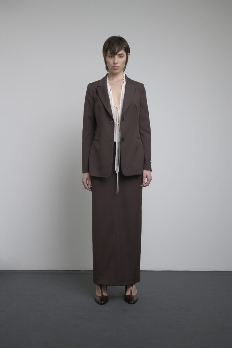 BLUSA CON LACCI IN CHIFFON - immagine 5