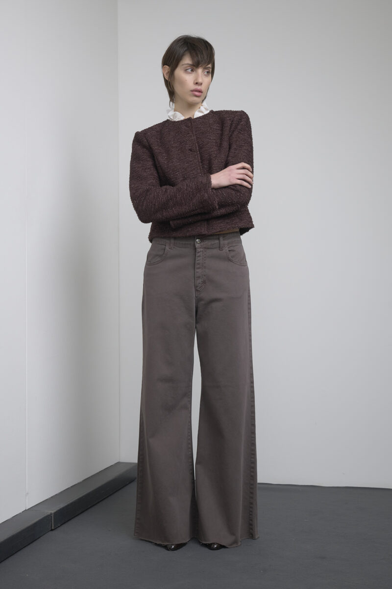 JEANS FLARED FIT IN BULL DI COTONE - immagine 2