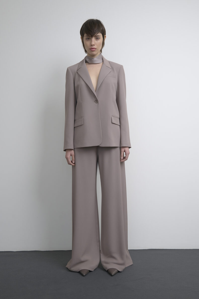 SINGLE-BREASTED CREPE JACKET - Image 2