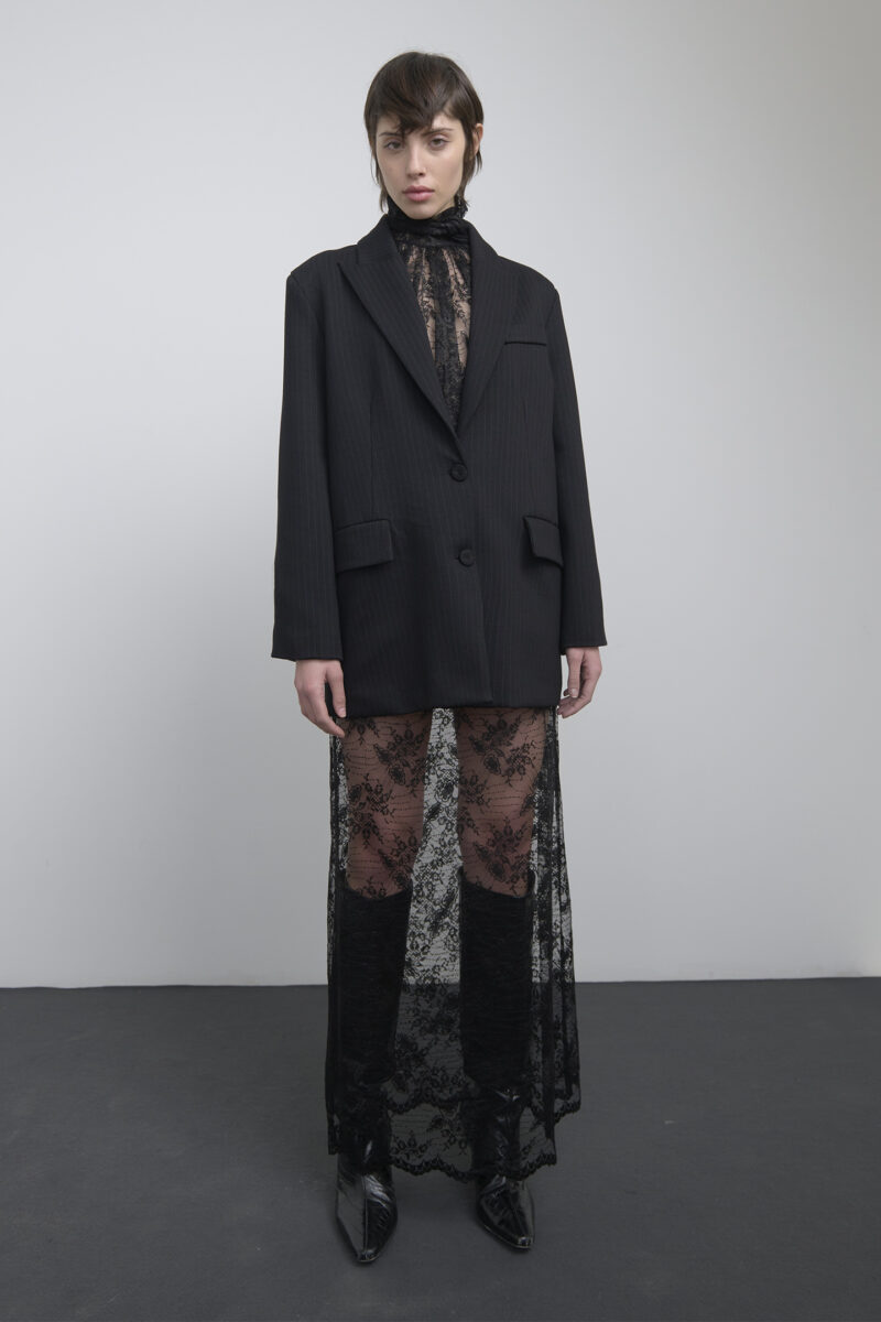 GONNA LUNGA IN PIZZO FLOREALE - immagine 2