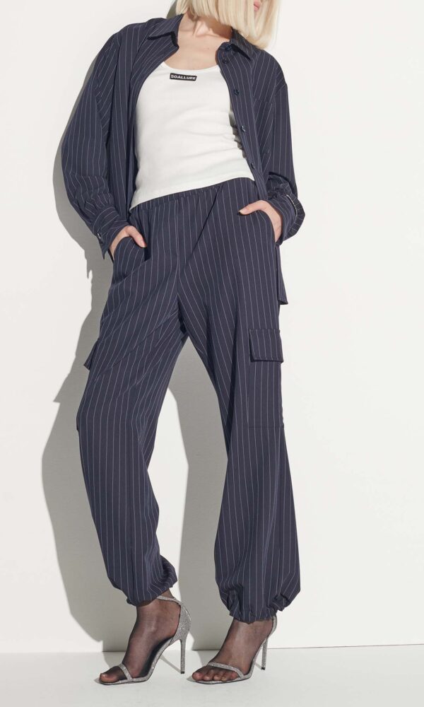 TROUSERS WITH PINSTRIPED POCKETS
