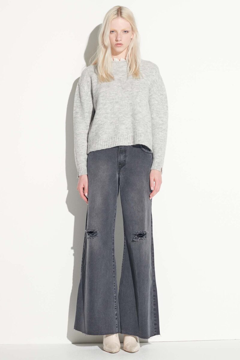 FLAIRE DENIM TROUSERS