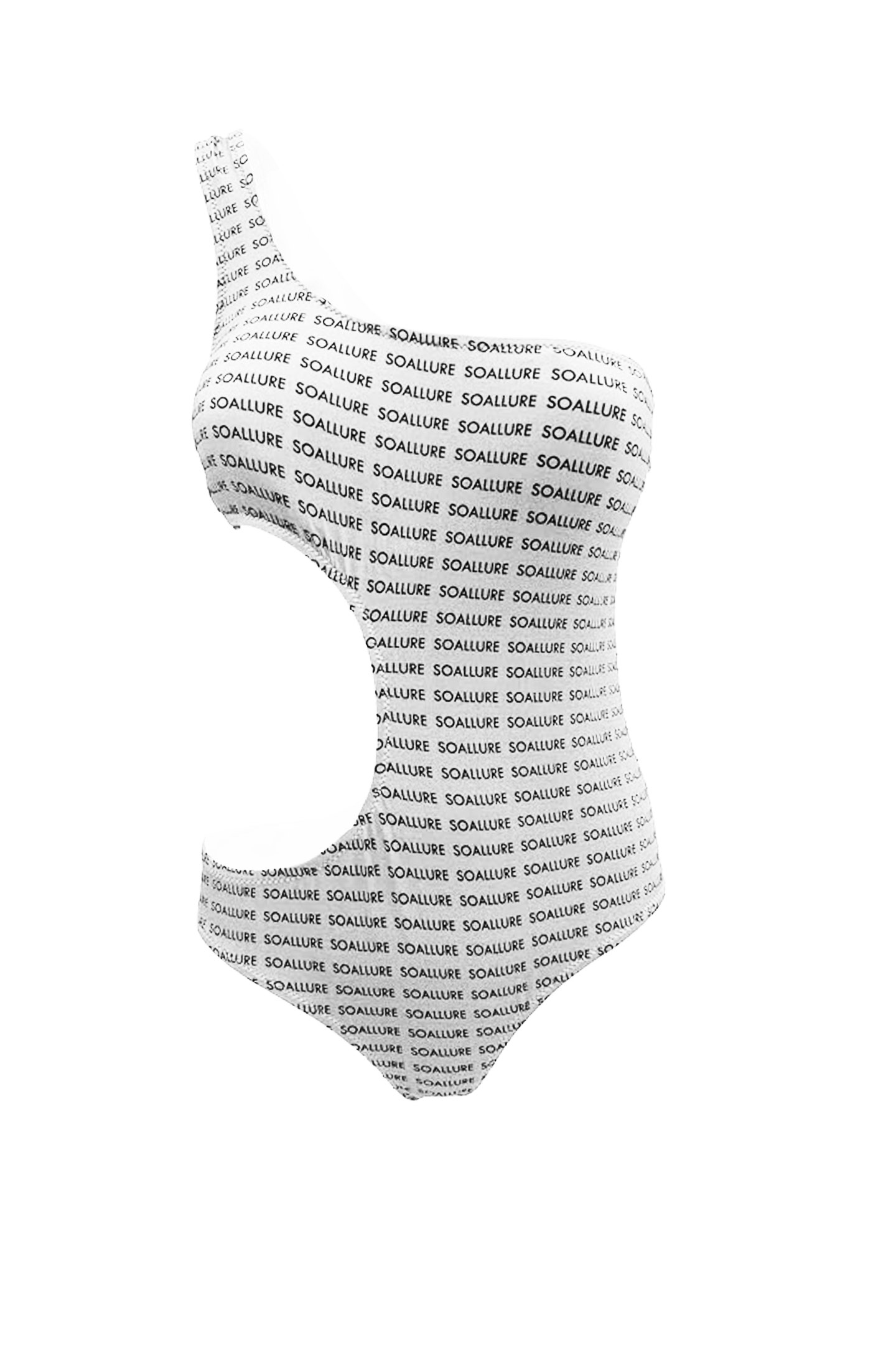 ASYMMETRIC SWIMSUIT LETTERING FANTASY - SoAllure