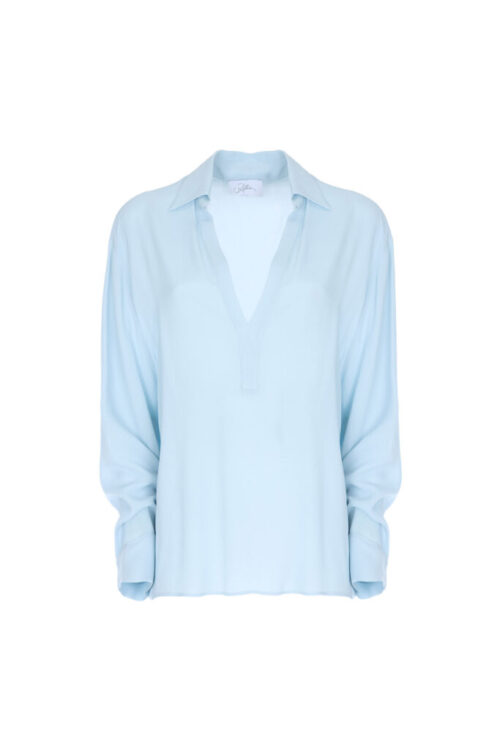 BLUSA CON COLLETTO IN VISCOSA