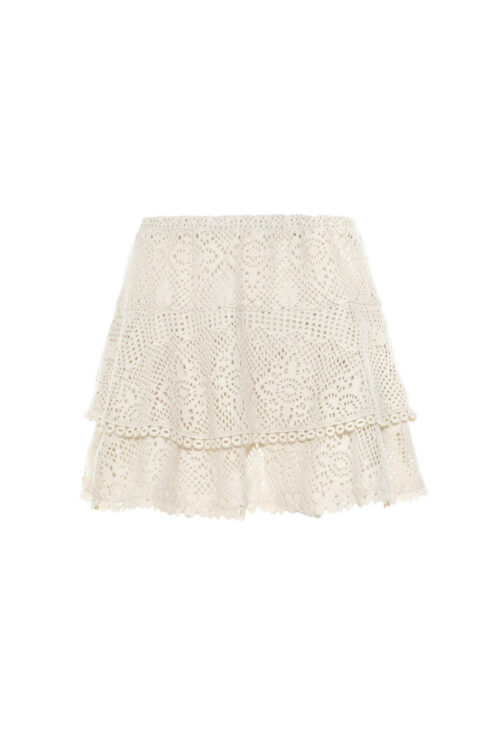 MINI GONNA A BALZE CROCHET