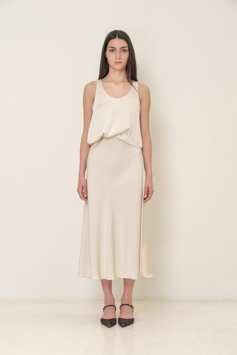 WIDE-SHOULDERED SATIN TANK TOP - Image 3