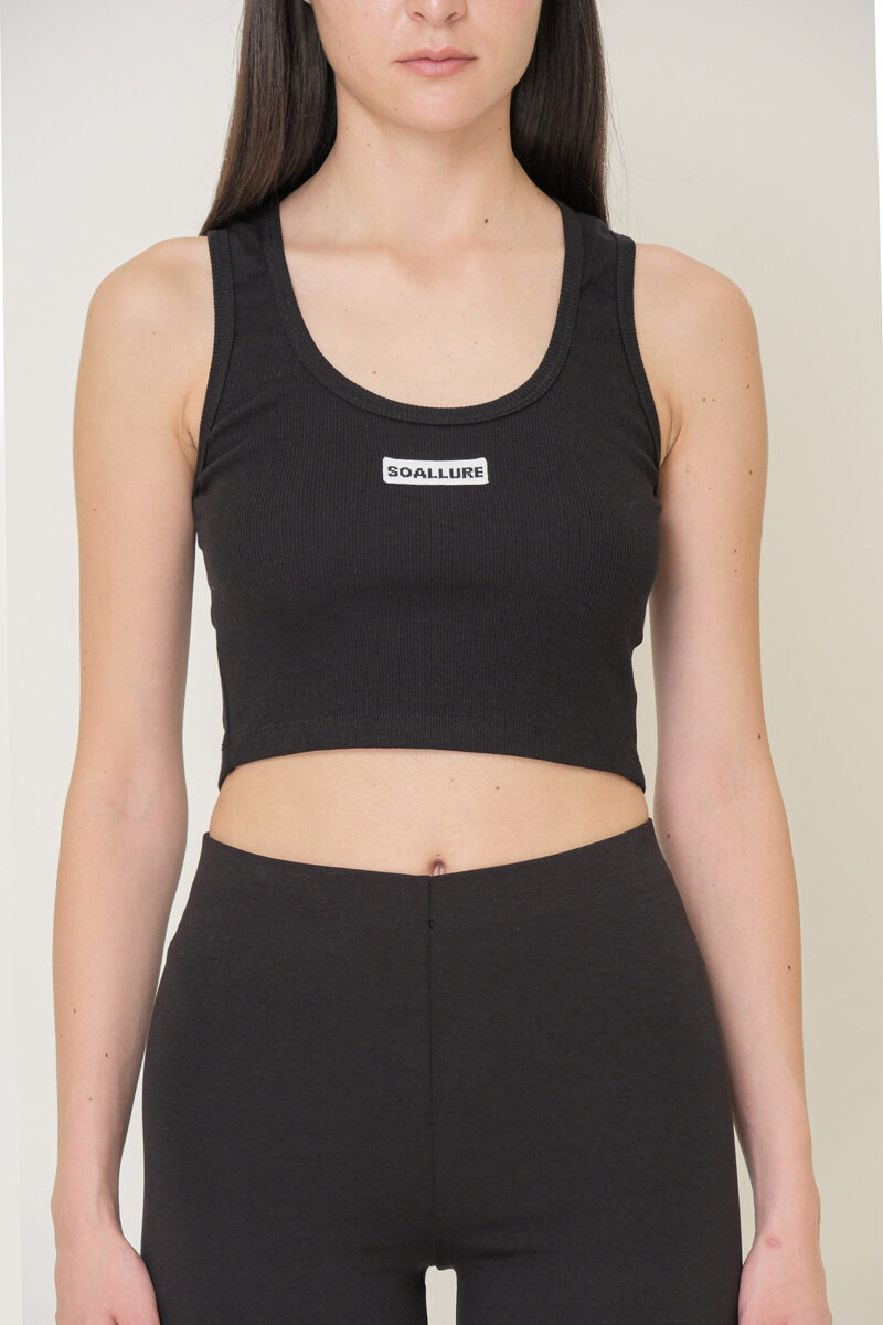 TOP BASIC A COSTINE CROPPED - immagine 6
