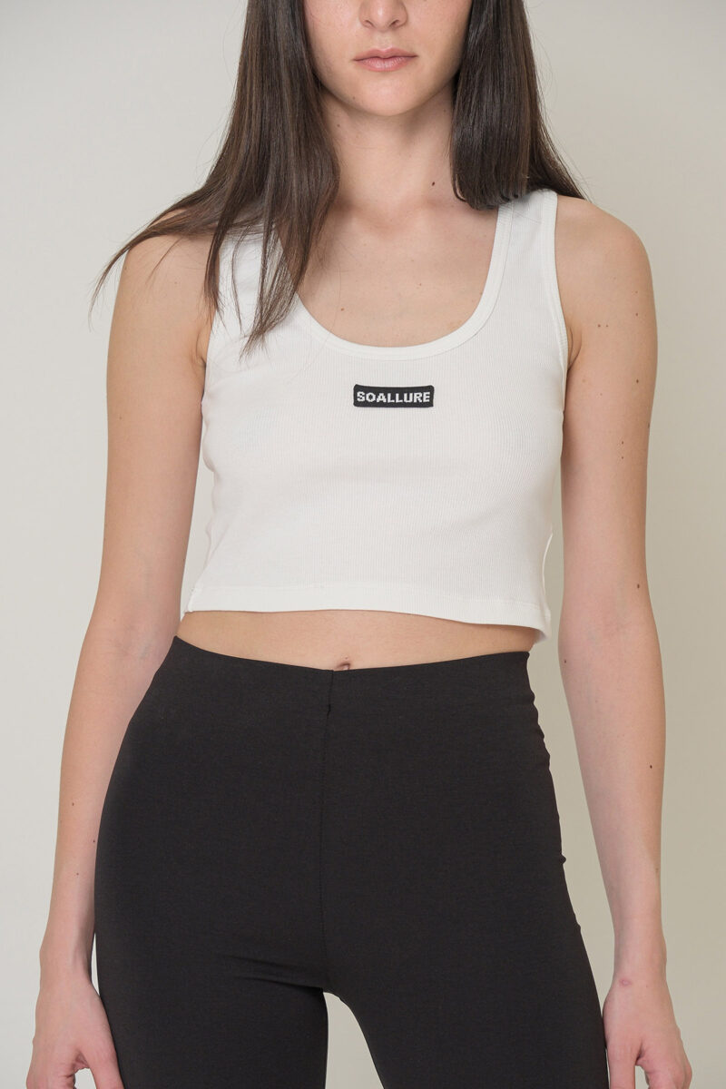 TOP BASIC A COSTINE CROPPED - immagine 3
