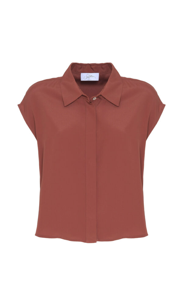 CAMICIA CROPPED IN CREPÉ