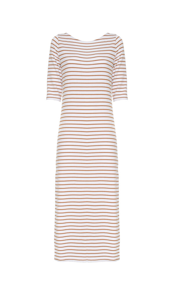 ABITO LUNGO A RIGHE IN VISCOSA
