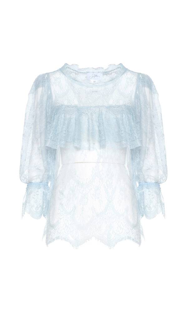 BLOUSE IN WORKED LACE