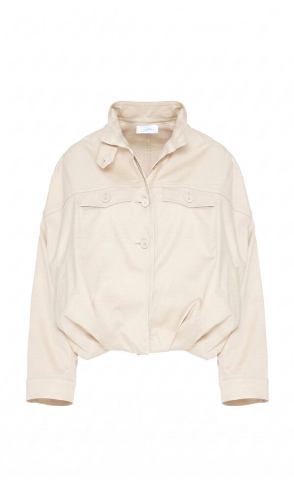COTTON TWILL BOMBER JACKET