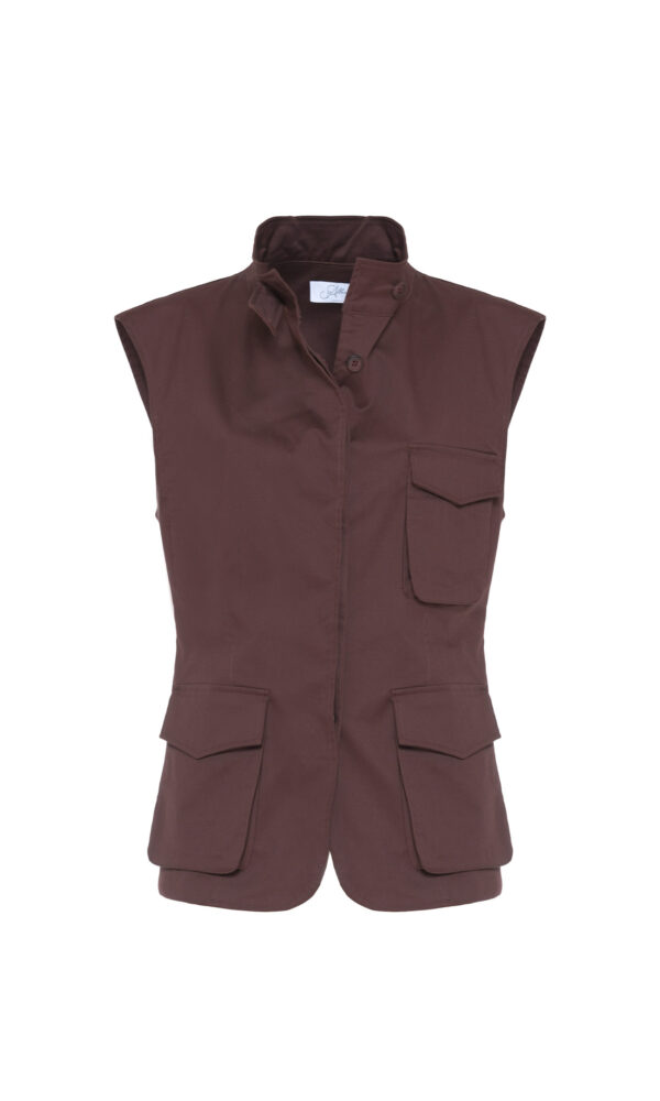 STRUCTURED COTTON UTILITY VEST