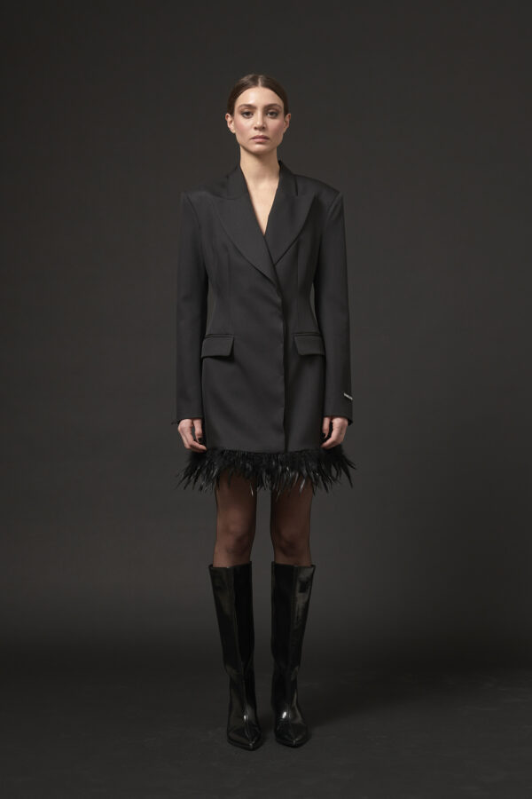 ROBE-MANTEAU CON PIUME