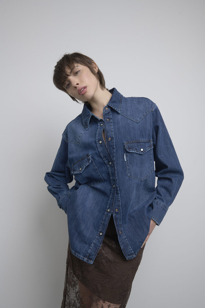 BLUE DÈLAVÈ DENIM SHIRT - Image 2