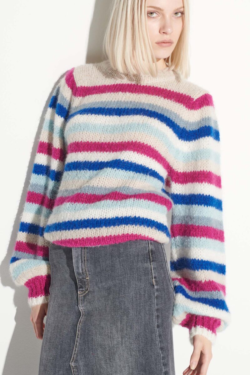 FANTASY SWEATER WITH ALPACA STRIPES