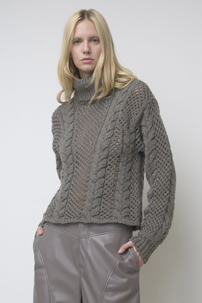 BRAIDED HIGH NECK PULLOVER - Image 3