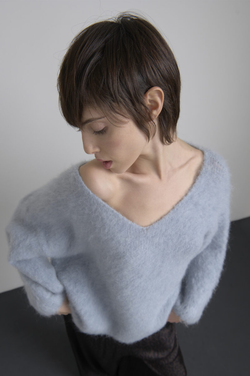 MOHAIR BOXY MIXED PULLOVER - Image 2
